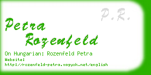 petra rozenfeld business card